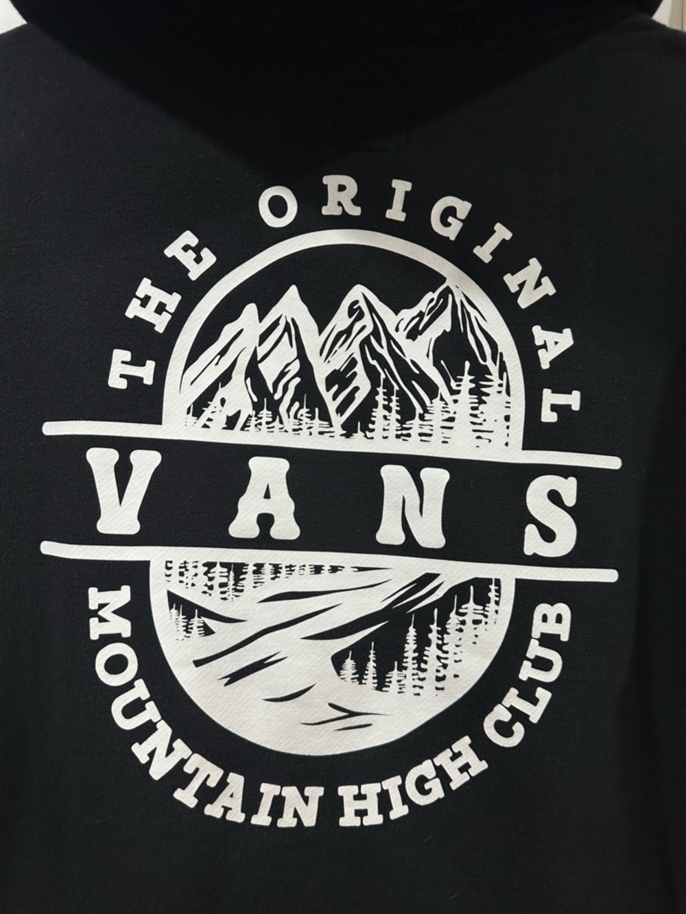 Vans Black Logo Pullover Zip Up - Picture 4 of 5